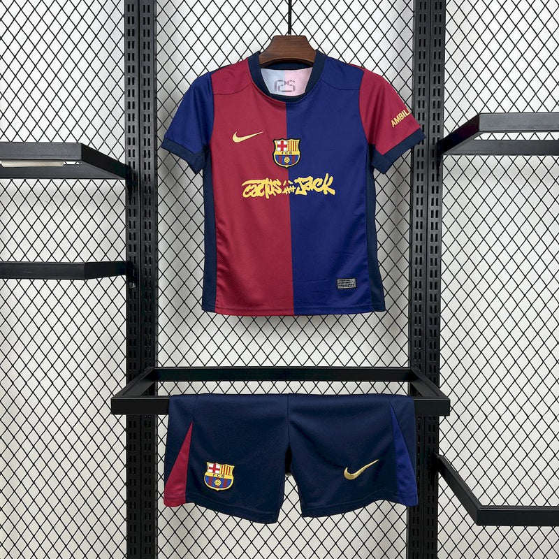 BARCELONA X TRAVIS SCOTT I 2025 CONJUNTO INFANTIL